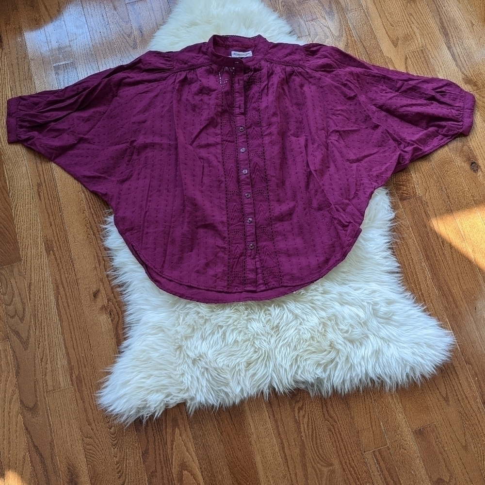 ANTHROPOLOGIE pilcro tavi button down blouse xs - Picture 5 of 11